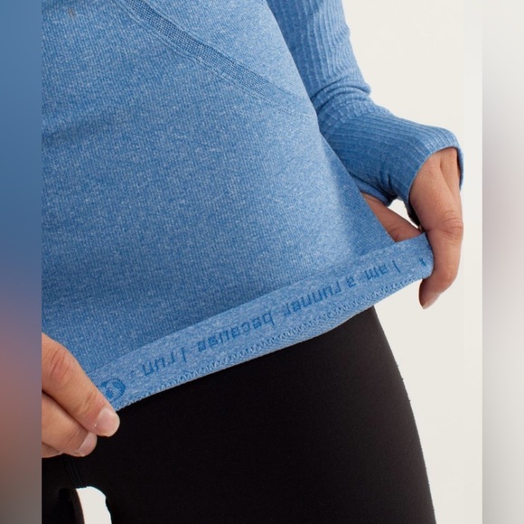 ✨Lululemon Athletica Run: Swiftly Tech Long Sleeve Limitless Blue Size 10 - Picture 4 of 16